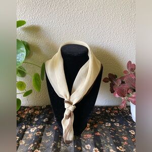 Ann Taylor square semi sheer, lightweight cream brown approx 17” x 17